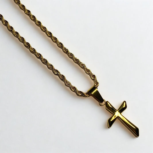 Collar cruz diagonal