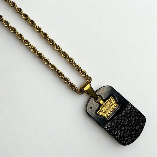 Collar medalla con corona