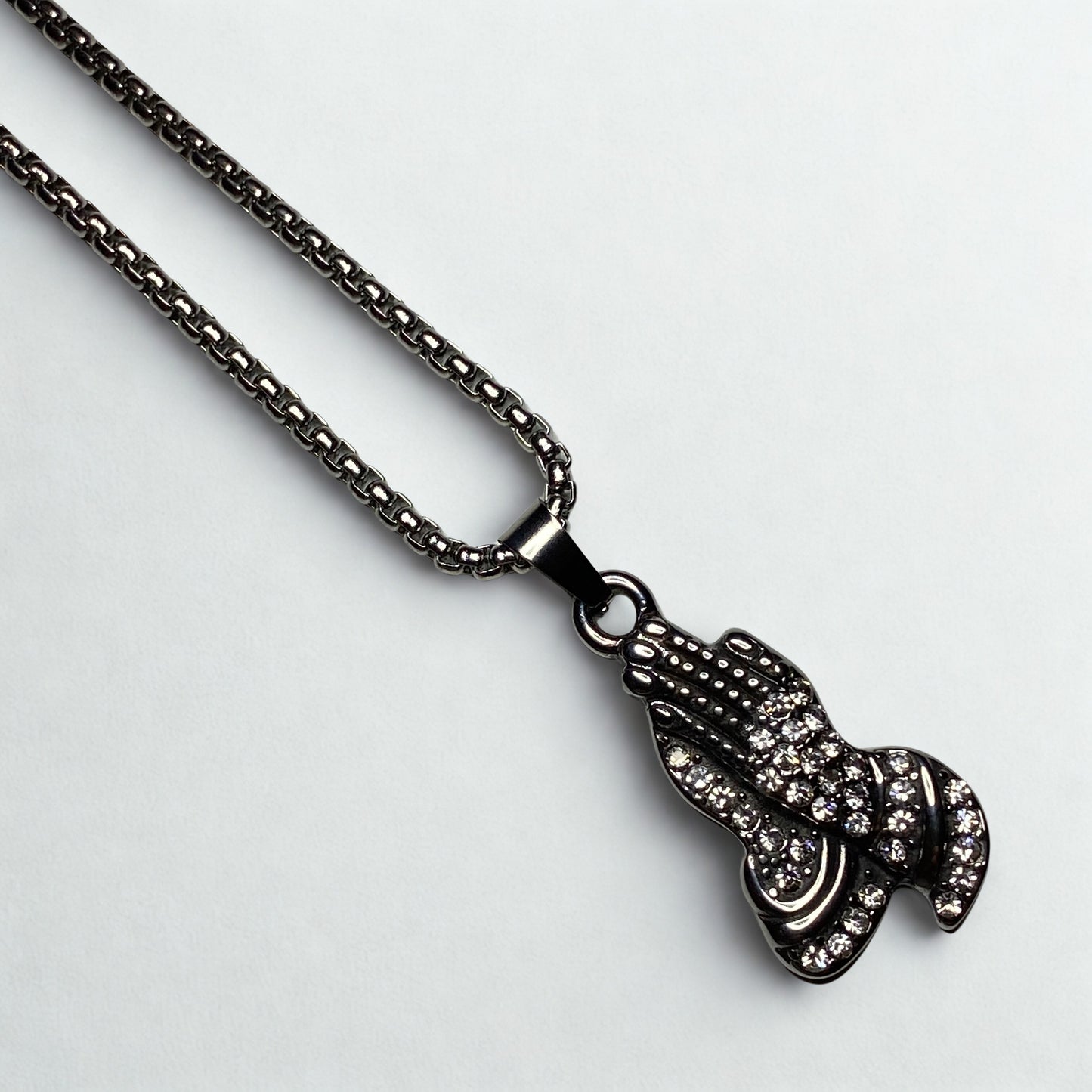 Collar manos juntas con brillos