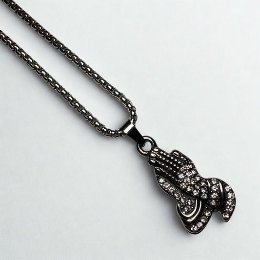 Collar manos juntas con brillos