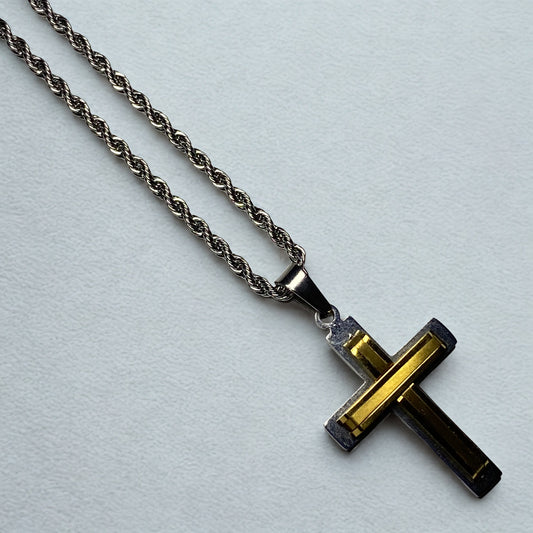 Collar cruz doble
